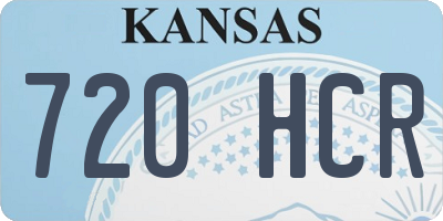 KS license plate 720HCR