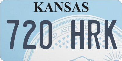 KS license plate 720HRK