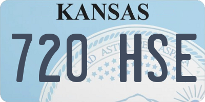 KS license plate 720HSE