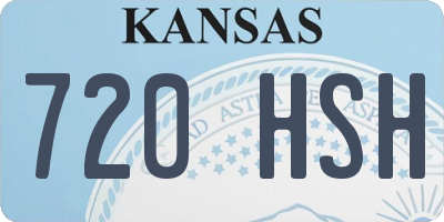 KS license plate 720HSH