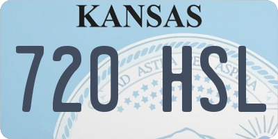 KS license plate 720HSL
