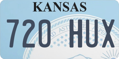 KS license plate 720HUX