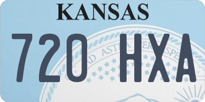 KS license plate 720HXA