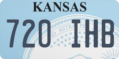 KS license plate 720IHB