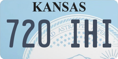 KS license plate 720IHI