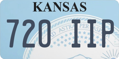 KS license plate 720IIP