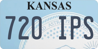 KS license plate 720IPS