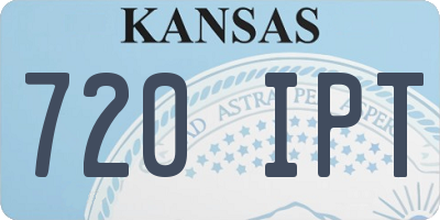 KS license plate 720IPT