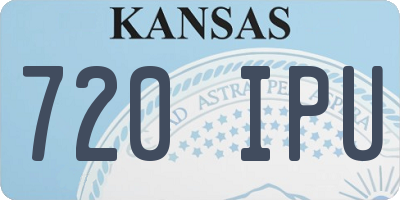 KS license plate 720IPU