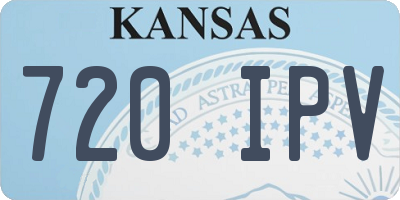 KS license plate 720IPV