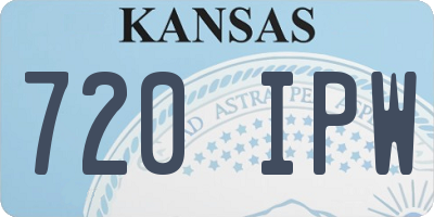 KS license plate 720IPW
