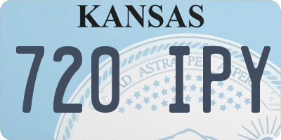 KS license plate 720IPY