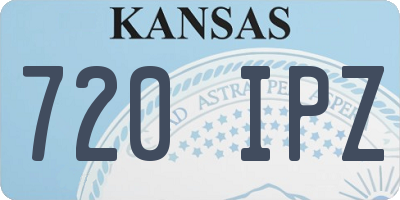 KS license plate 720IPZ