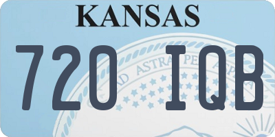 KS license plate 720IQB