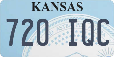 KS license plate 720IQC