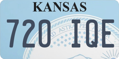 KS license plate 720IQE
