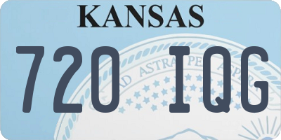 KS license plate 720IQG