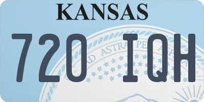 KS license plate 720IQH