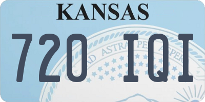 KS license plate 720IQI
