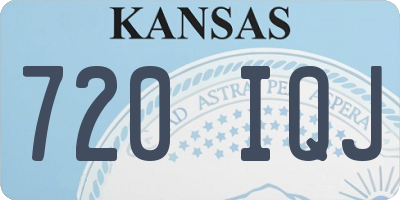 KS license plate 720IQJ