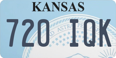 KS license plate 720IQK
