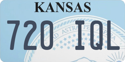 KS license plate 720IQL