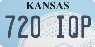 KS license plate 720IQP