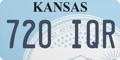 KS license plate 720IQR