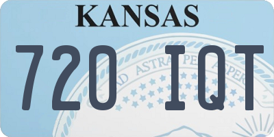 KS license plate 720IQT