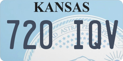 KS license plate 720IQV