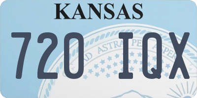 KS license plate 720IQX