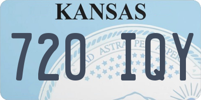 KS license plate 720IQY