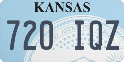 KS license plate 720IQZ