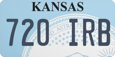 KS license plate 720IRB