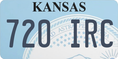 KS license plate 720IRC