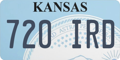 KS license plate 720IRD