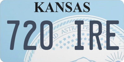 KS license plate 720IRE