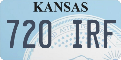 KS license plate 720IRF