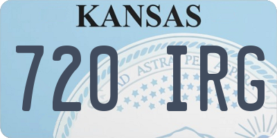 KS license plate 720IRG