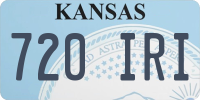KS license plate 720IRI