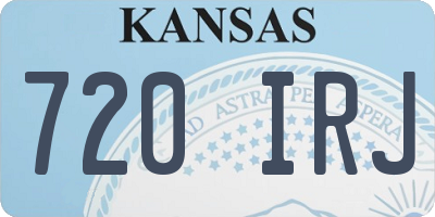 KS license plate 720IRJ