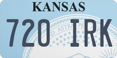 KS license plate 720IRK