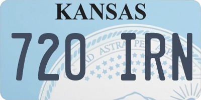 KS license plate 720IRN
