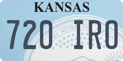 KS license plate 720IRO