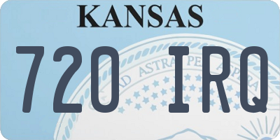 KS license plate 720IRQ