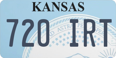 KS license plate 720IRT