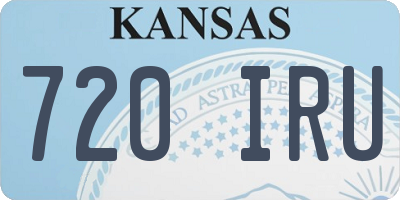 KS license plate 720IRU