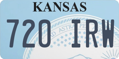 KS license plate 720IRW