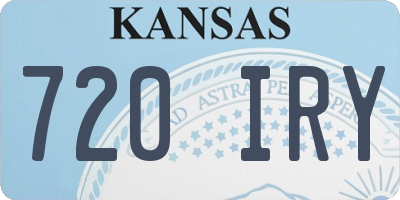 KS license plate 720IRY