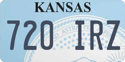 KS license plate 720IRZ